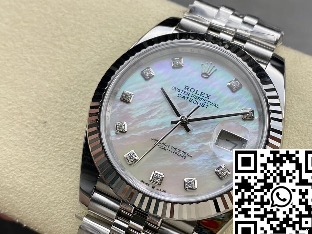 Clean M126334-0020 Datejust Mother-of-pearl Rolex Factory Dial 0115